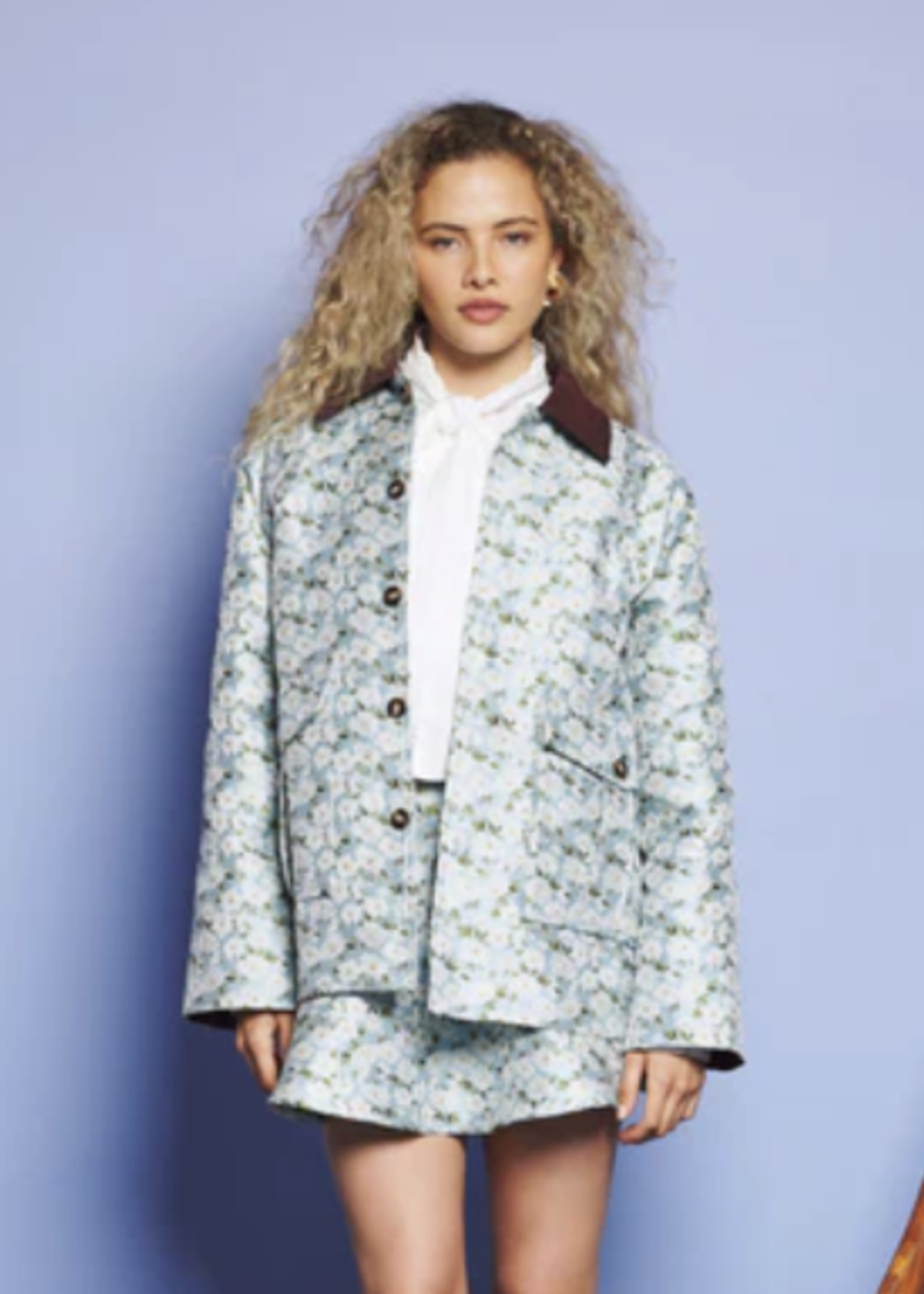 【特別SALE】MEDI ALICIA JACQUARD JACKET Mist Jacquard Jacket - Ladybird