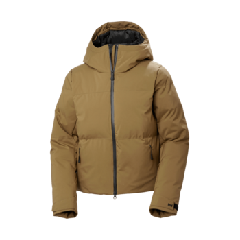 Helly Hansen W NORA SHORT PUFFY JACKET SEPIA PLAD PRINT