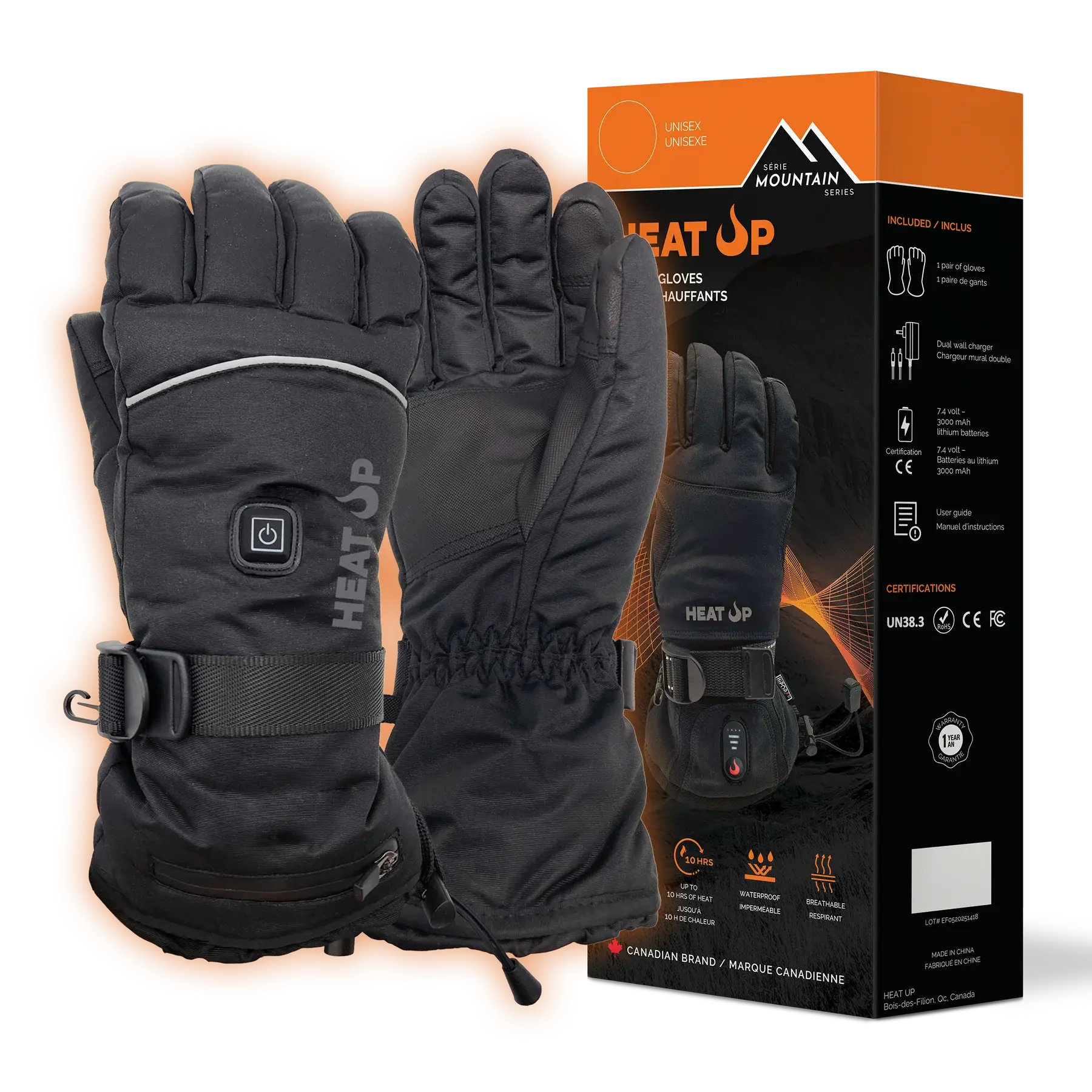 heat up Heat Up Gants chauffants imperméable