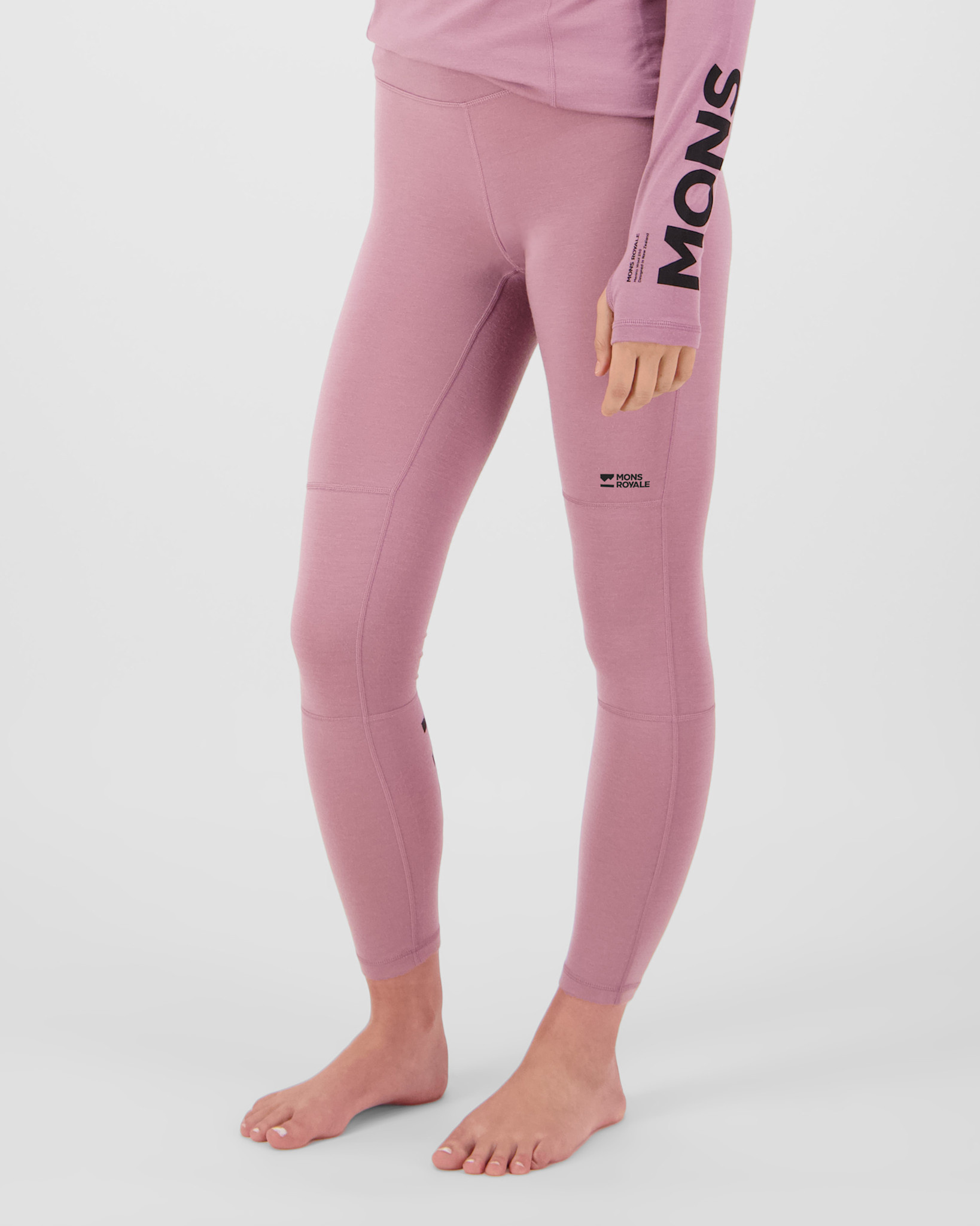 Mons Royale W Olympus Merino Base Layer Legging Sierra Pink