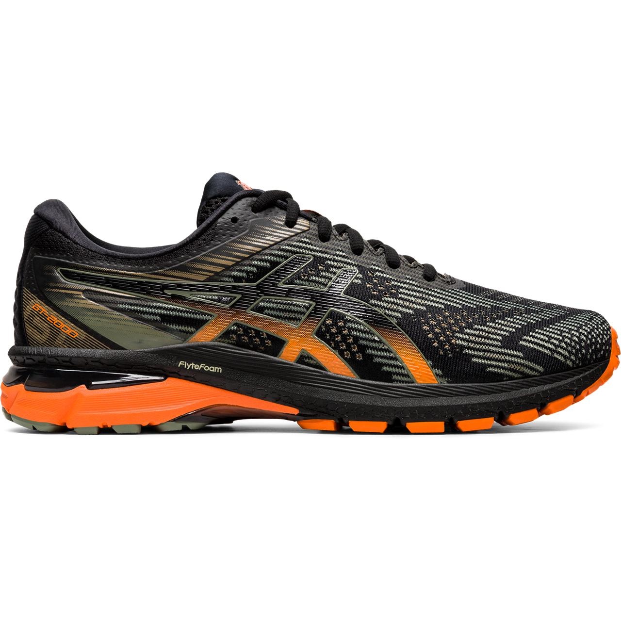 black and green asics