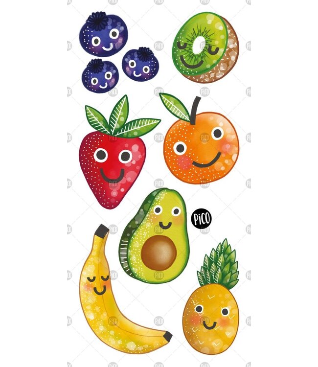 PiCO TATOO TATOUAGES TEMPORAIRES - LES FRUITS EN FOLIE