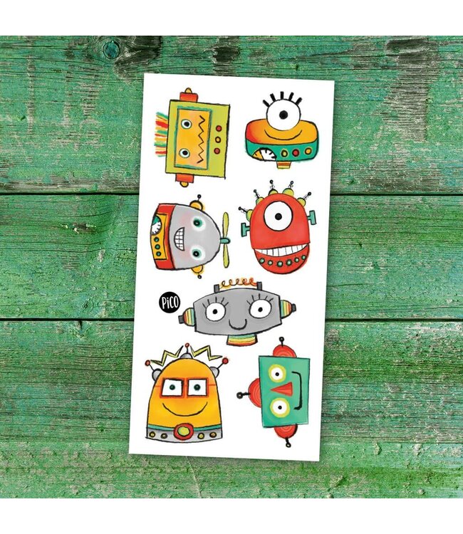 PiCO TATOO TATOUAGES TEMPORAIRES - LES ROBOTS RIGOLOS