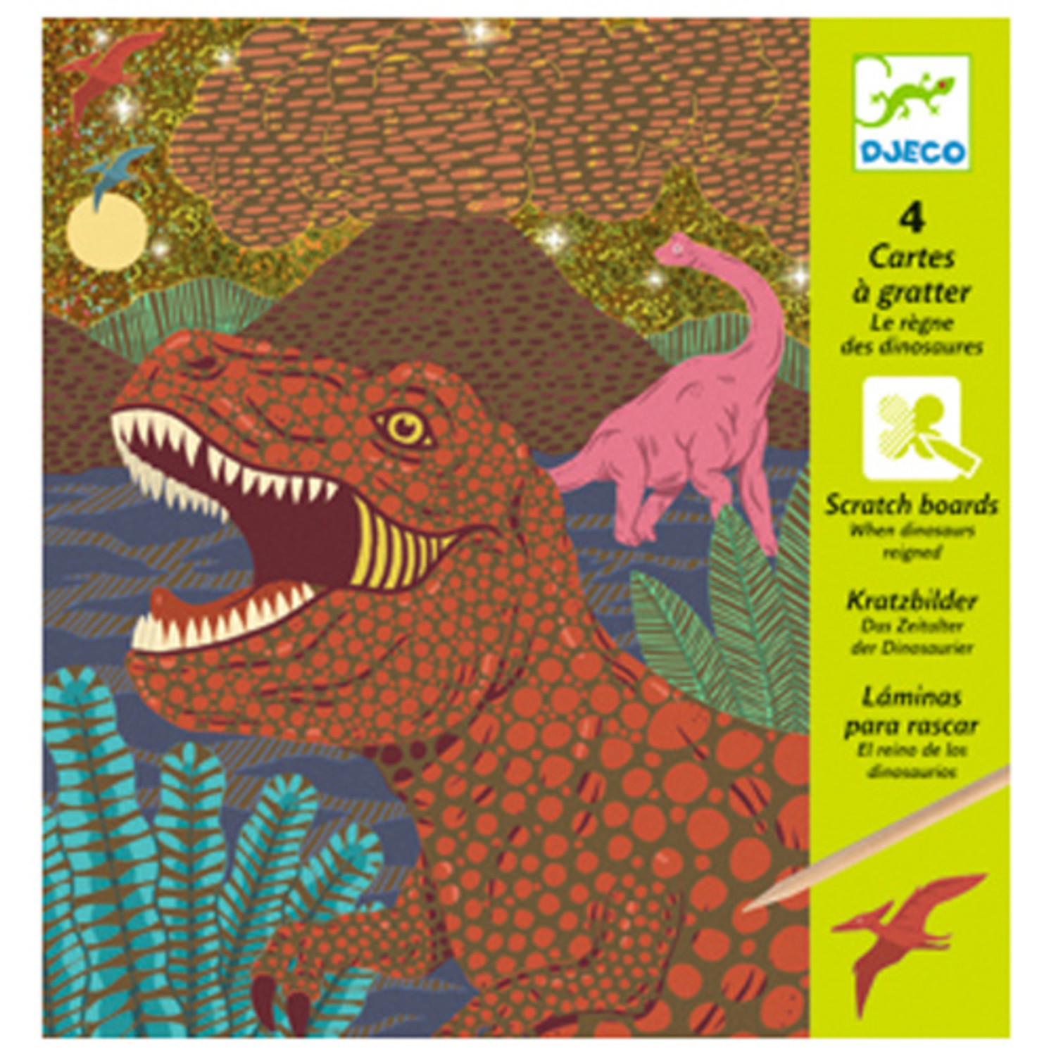 Silhouettes à gratter - Dinosaures - broché - Collectif, Livre