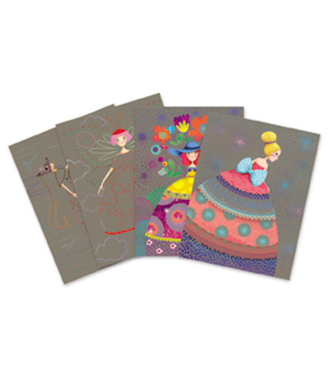 DJECO CARTES À GRATTER - LE BAL DES COQUETTES