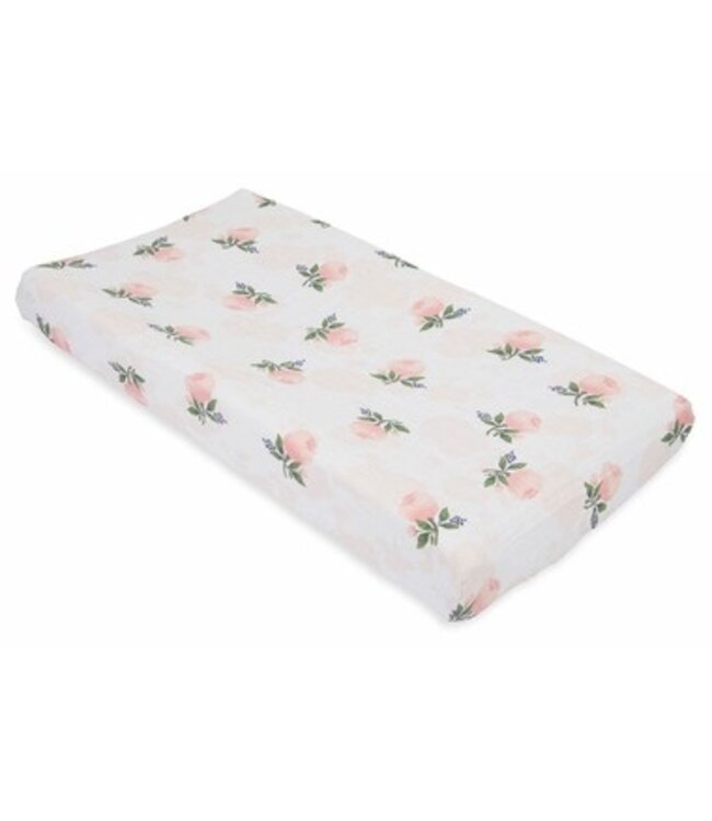 LITTLE UNICORN HOUSSE MATELAS LANGER COTON - WATERCOLOR ROSES