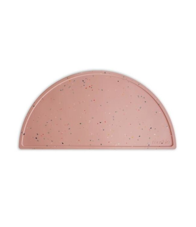 MUSHIE NAPPERON EN SILICONE - ROSE POUDRE CONFETTI