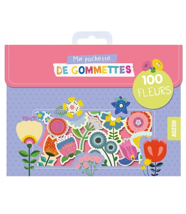 AUZOU LIVRE - MA POCHETTE DE GOMMETTES : FLEURS