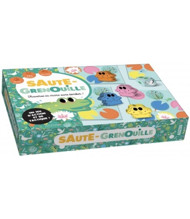 AUZOU JEU DE SOCIÉTÉ - SAUTE-GRENOUILLE : TRAVERSE LA MARE SANS TOMBER !