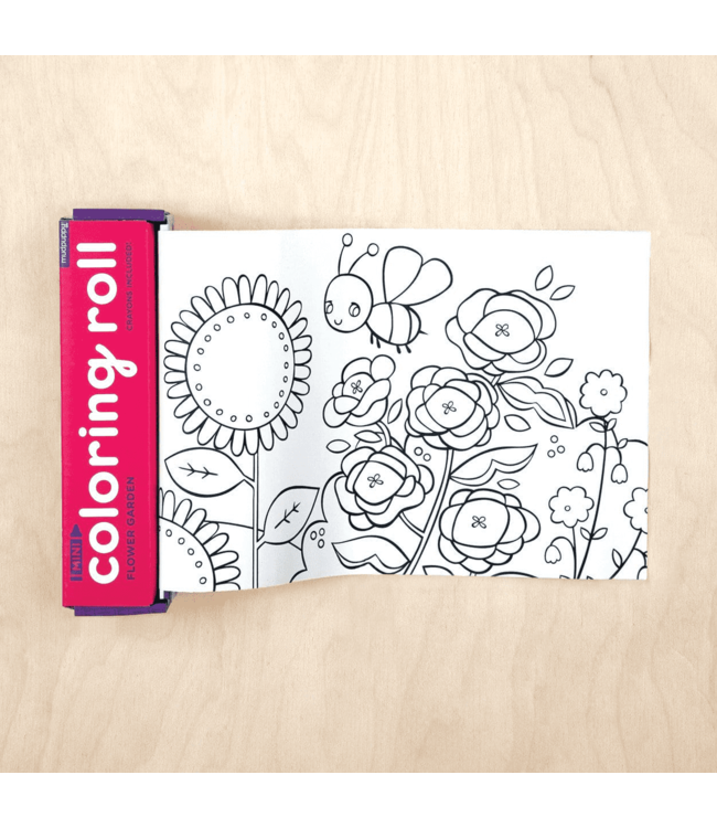 MINI ROULEAU DE COLORIAGE - JARDIN DE FLEURS