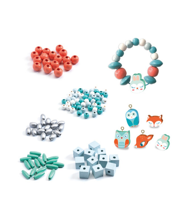 DJECO PERLES EN BOIS - PETITS ANIMAUX
