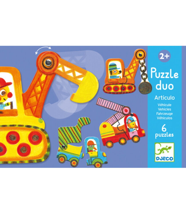DJECO PUZZLE DUO - ARTICULO VÉHICULES