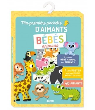 AUZOU MA PREMIÈRE POCHETTE D'AIMANTS : BÉBÉS ANIMAUX