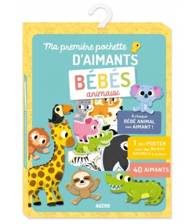 AUZOU MA PREMIÈRE POCHETTE D'AIMANTS : BÉBÉS ANIMAUX