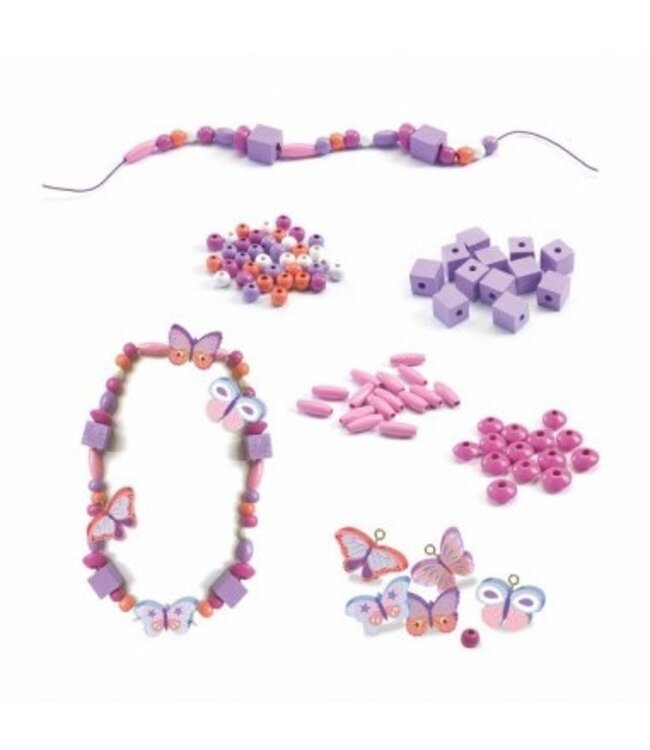 DJECO PERLES EN BOIS - PAPILLONS