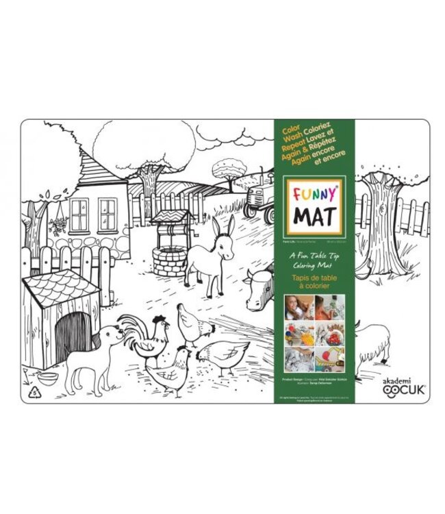 FUNNYMAT TAPIS A COLORIER - FERME