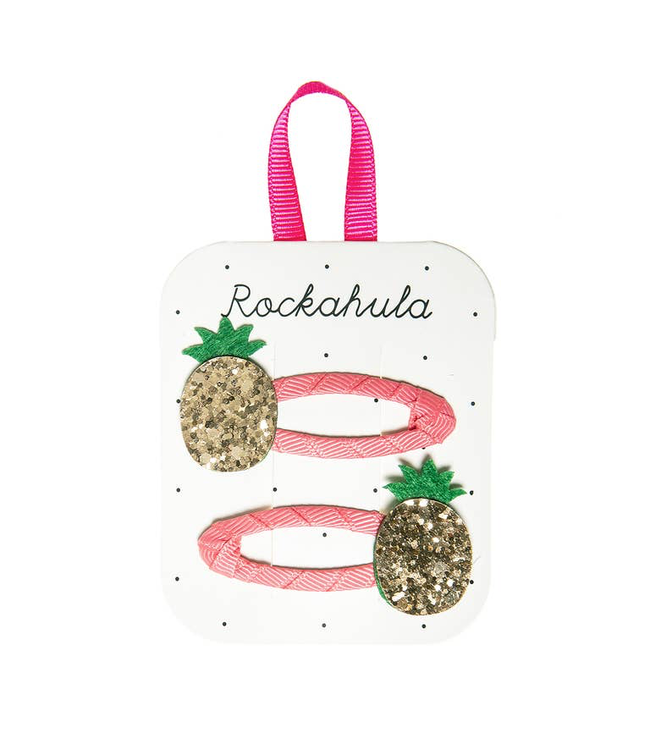 ROCKAHULA ENS. BARRETTES PINEAPPLE - ROSE