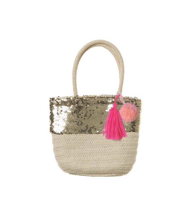ROCKAHULA SAC SEQUIN POM POM - NATURAL
