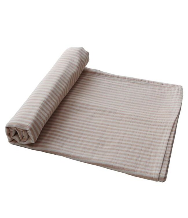 MUSHIE MOUSSELINE COTON ORGANIQUE - NATURAL STRIPE