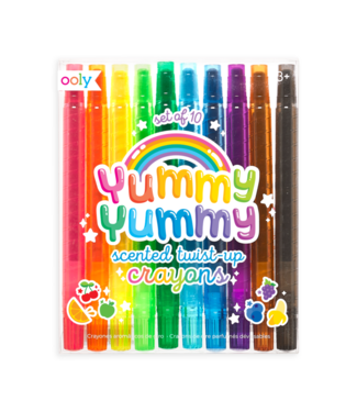 OOLY ENS. DE 10 CRAYONS PARFUMÉS TWIST - YUMMY YUMMY