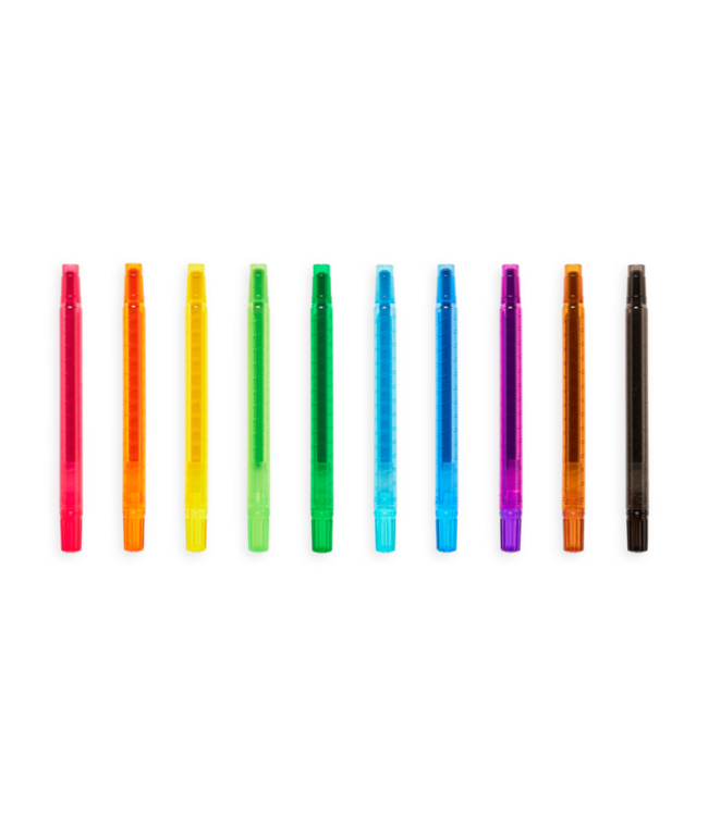 OOLY ENS. DE 10 CRAYONS PARFUMÉS TWIST - YUMMY YUMMY