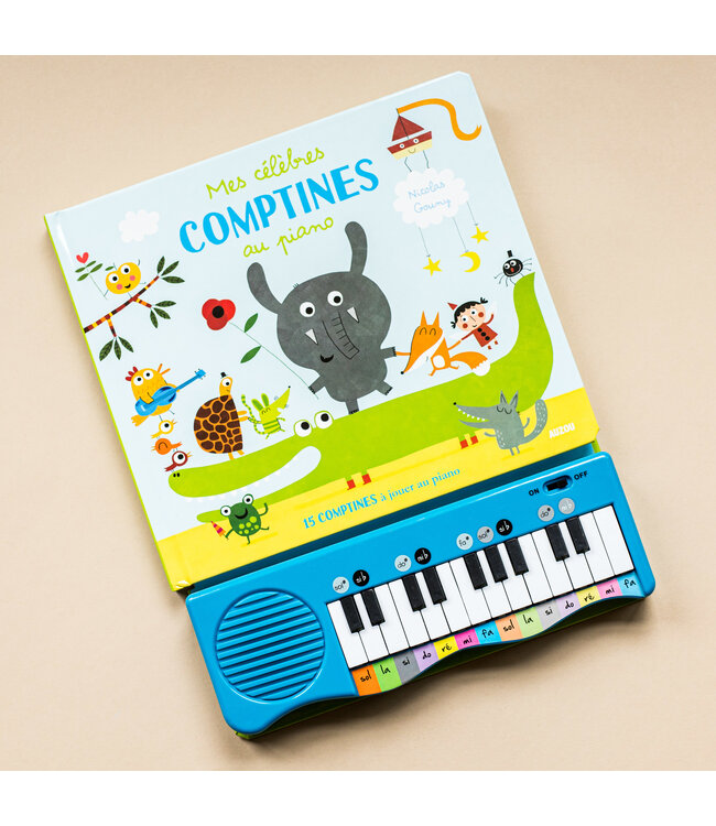 AUZOU LIVRE PIANO - MES CÉLÈBRES COMPTINES AU PIANO