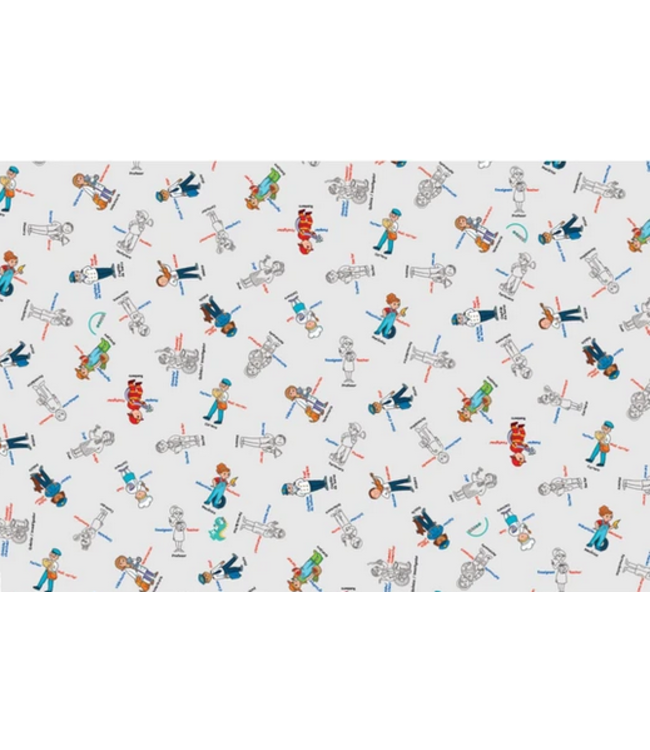 BIMOO NAPPE DE TABLE À COLORIER 60 X 90'' - PROFESSIONS