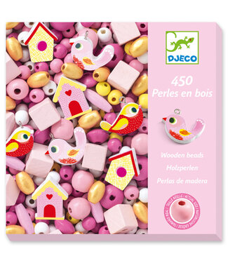 DJECO PERLES EN BOIS - OISEAUX