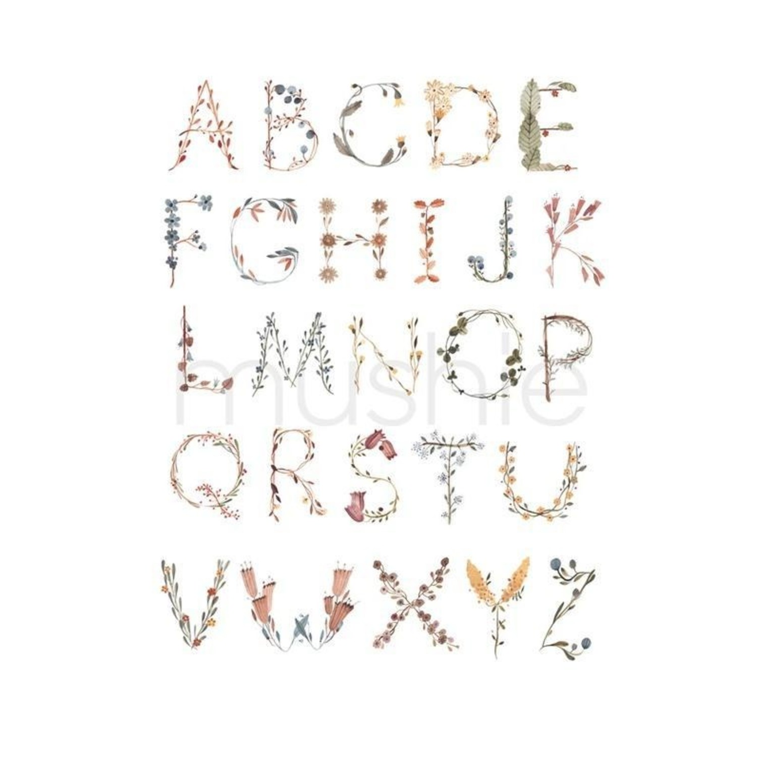 Alphabet affiche (21x29,7cm) - texte - affiche - impression - Wallified -  Enfants - | bol