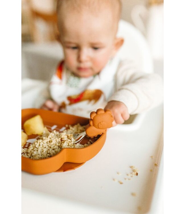 LOULOU LOLLIPOP ENS. CUILLÈRE/FOURCHETTE - LION