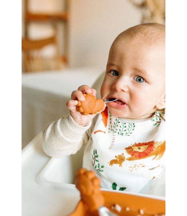 LOULOU LOLLIPOP ENS. CUILLÈRE/FOURCHETTE - LION