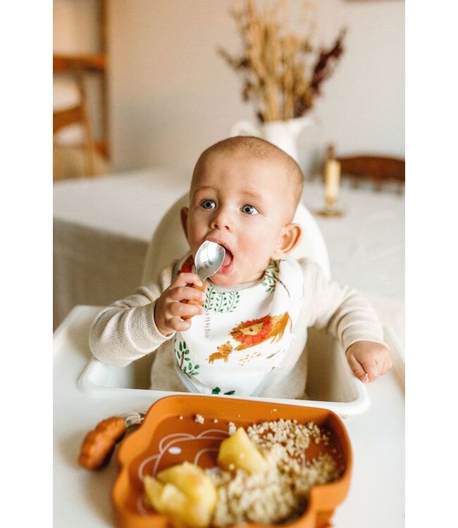 LOULOU LOLLIPOP ENS. CUILLÈRE/FOURCHETTE - LION