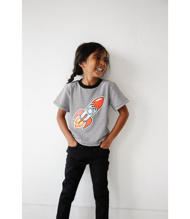 WHISTLE & FLUTE T-SHIRT KAWAII ROCKET STRIPE