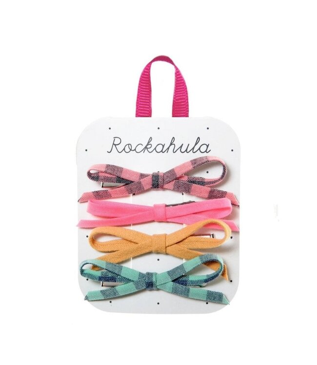 ROCKAHULA ENS. 4 BARRETTES - HAPPY DAYS SKINNY BOWS
