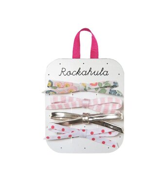 ROCKAHULA ENS. 4 BARRETTES - SECRET GARDEN SKINNY BOW