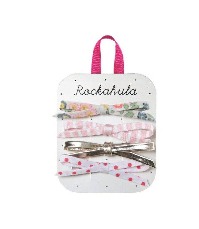 ROCKAHULA ENS. 4 BARRETTES - SECRET GARDEN SKINNY BOW