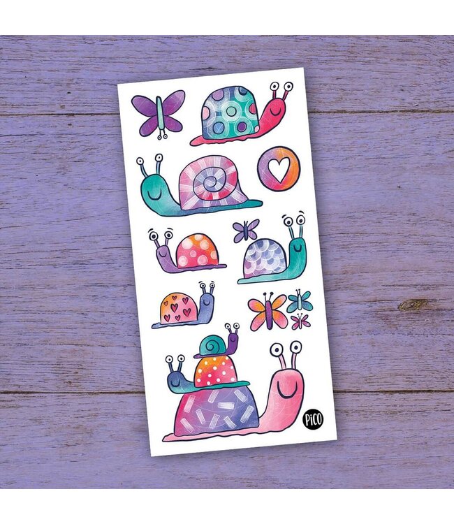 PiCO TATOO TATOUAGES TEMPORAIRES - MARGOT L'ESCARGOT ET SES AMIES