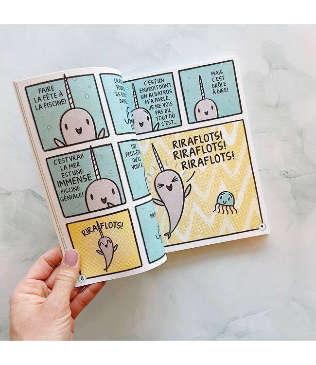 SCHOLASTIC LES AVENTURES DE NARVAL & GELATO : NO6 -À L'EAU PROFESSEUR NARVAL  - JOYEUX NARVOËL!