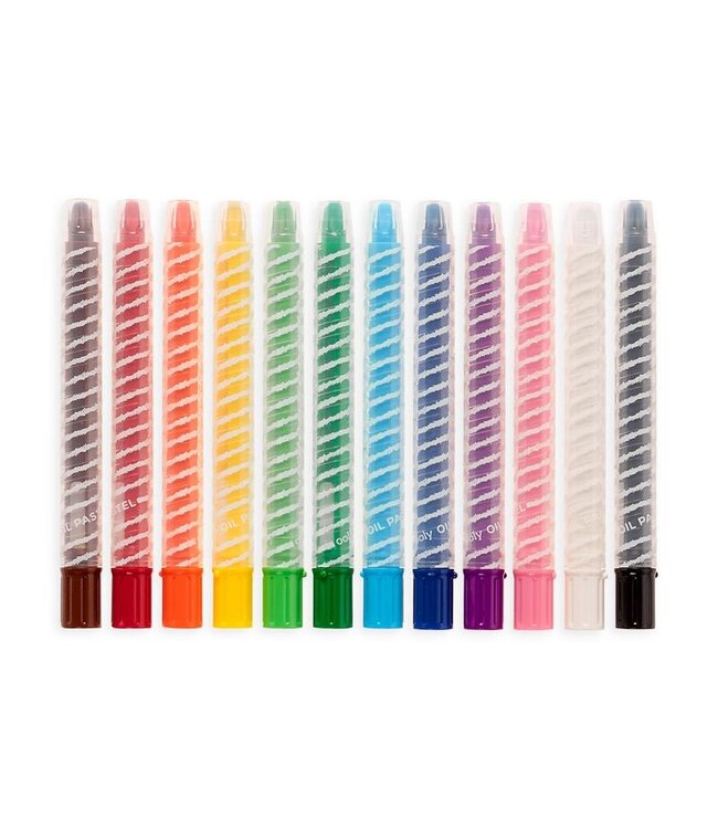 OOLY ENS. 12 PASTELS À L'HUILE - TWISTY STIX