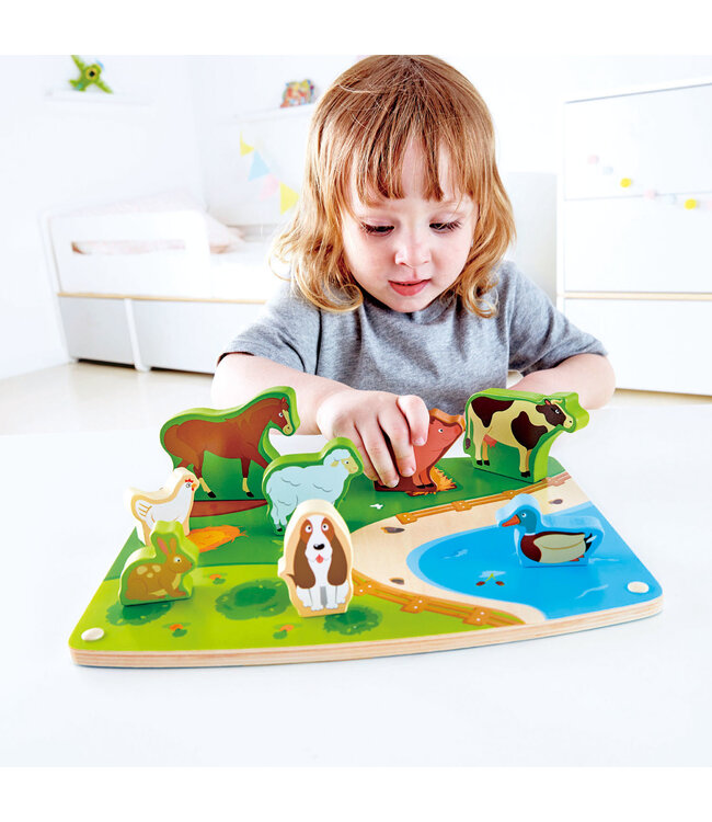 HAPE PUZZLE ET JEU - ANIMAUX DE LA FERME