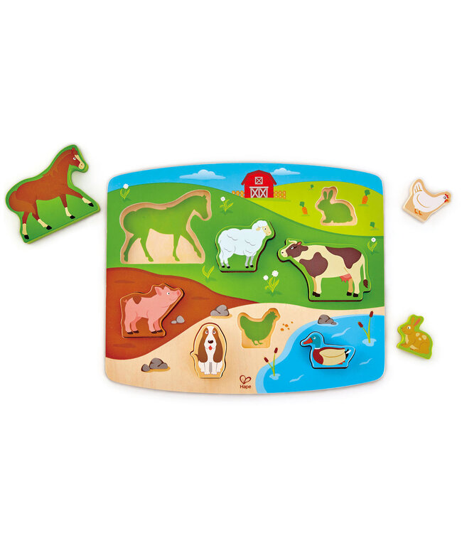 HAPE PUZZLE ET JEU - ANIMAUX DE LA FERME