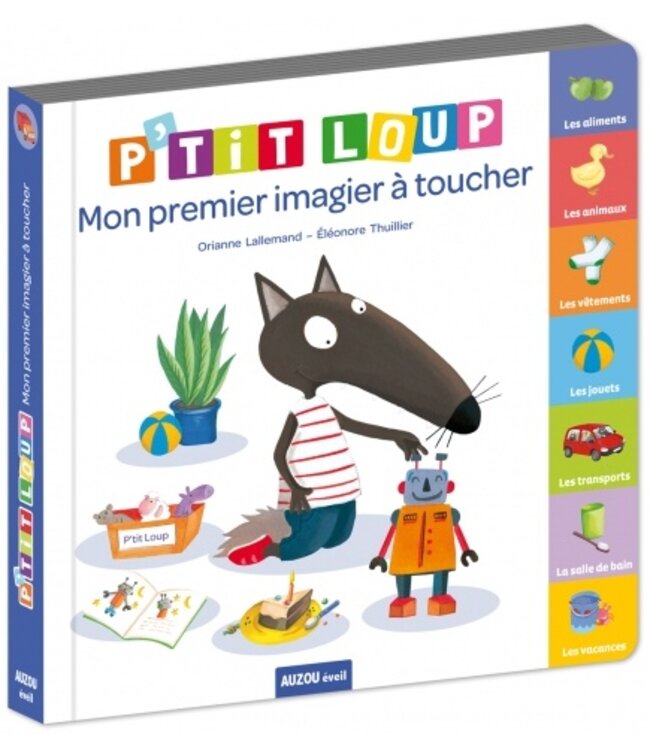 AUZOU MON PREMIER IMAGIER À TOUCHER - P'TIT LOUP