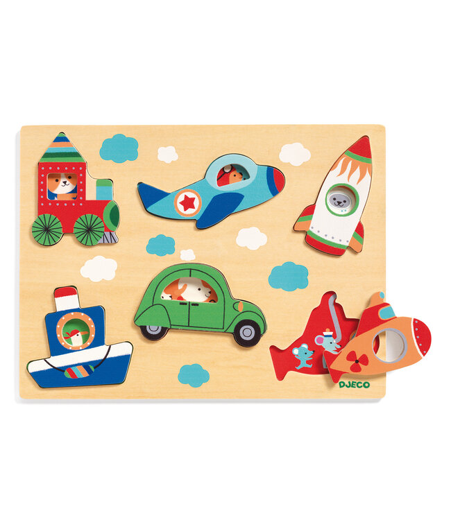 DJECO PUZZLE (6 MCX) - COUCOU VROUM