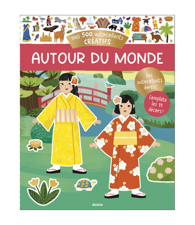 AUZOU MES 500 AUTOCOLLANTS CRÉATIFS - AUTOUR DU MONDE