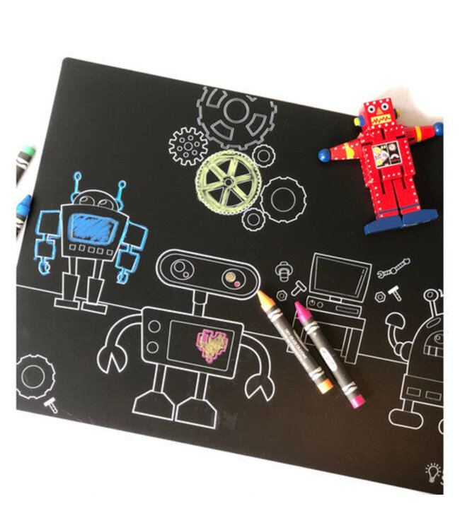 NAPPERON TABLEAU NOIR - ROBOTS