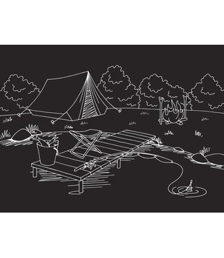 NAPPERON TABLEAU NOIR - CAMPING