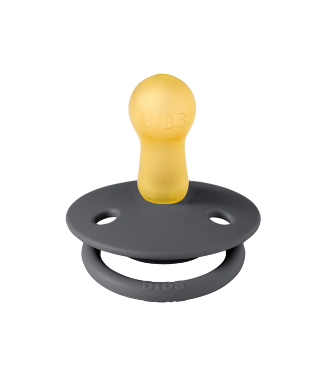 BIBS PACIFIER SUCES DE LUX (PQT 2) - IRON/BABY BLUE