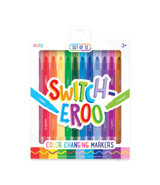 OOLY ENS. 12 CRAYONS SWITCHEROO - COULEURS CHANGEANTES