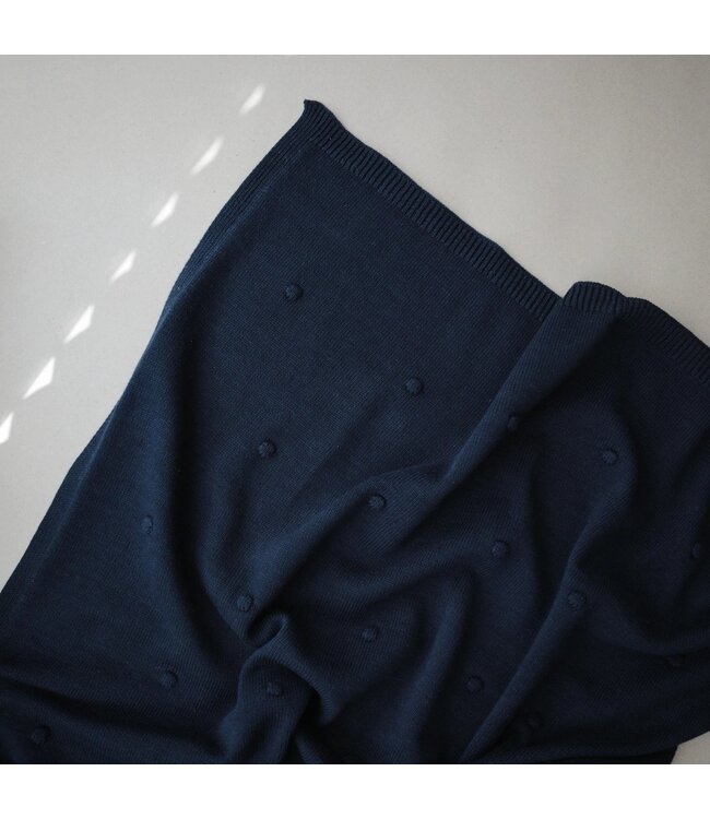 MUSHIE COUVERTURE EN TRICOT TEXTURÉS - DARK NAVY