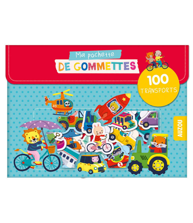AUZOU MA POCHETTE DE GOMMETTES - 100 GOMMETTES LES TRANSPORTS